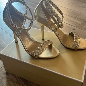 Michael Kors Gold Evening Sandal
